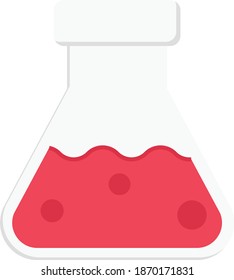 flask vector flat colour icon