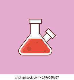 flask vector flat colour icon