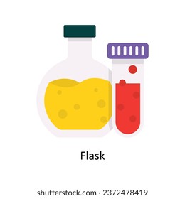 Flask vector Flat Icon Design illustration. Symbol on White background EPS 10 File 