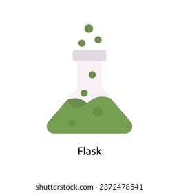 Flask vector Flat Icon Design illustration. Symbol on White background EPS 10 File 