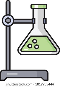 flask vector flat line icon 