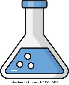 flask vector flat line icon 