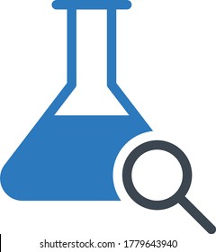 flask vector glyph color icon 