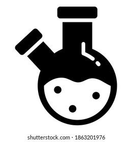 flask vector glyph icon, school and education icon