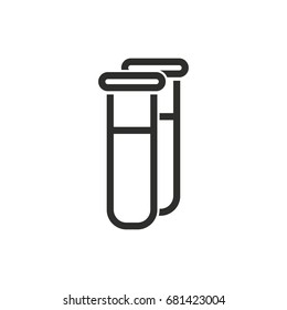 Flask vector icon. Black illustration isolated on white background for graphic and web design.