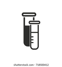 Flask vector icon. Black illustration isolated on white background for graphic and web design.
