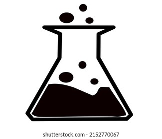 Icono de vector de máscara, ilustración química