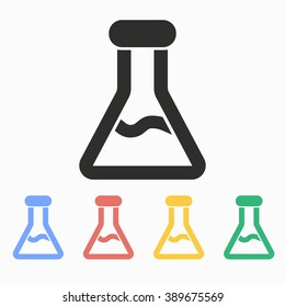 Flask  vector icon. Illustration isolated on white  background for graphic and web design.