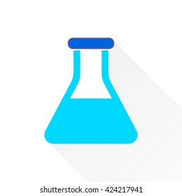 Flask   vector icon. Illustration isolated on white  background for graphic and web design.