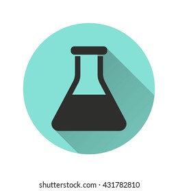 Flask vector icon. Illustration isolated for graphic and web design.