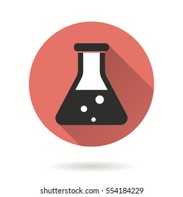 Flask vector icon. Illustration isolated for graphic and web design.
