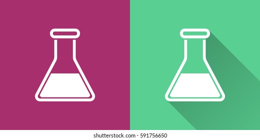 Flask vector icon. Illustration isolated for graphic and web design.