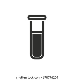 Flask vector icon. Illustration isolated for graphic and web design.