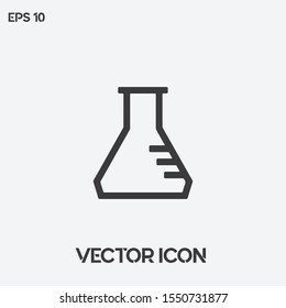 Flask vector icon illustration. Laboratory test tube symbol icon. Ui/Ux. Premium quality.