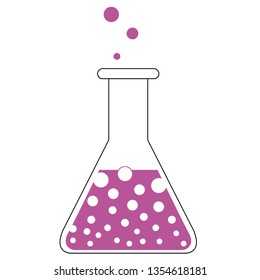 Flask vector icon. Illustration on white background for graphic and web design
