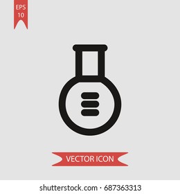Flask vector icon, illustration symbol