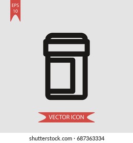  Flask vector icon, illustration symbol