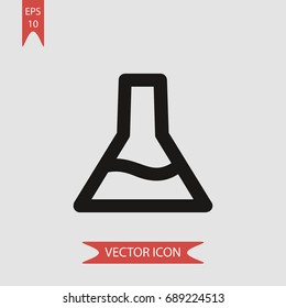 Flask vector icon, illustration symbol