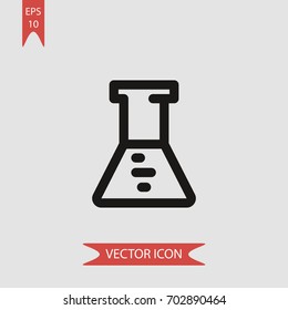 Flask vector icon illustration symbol