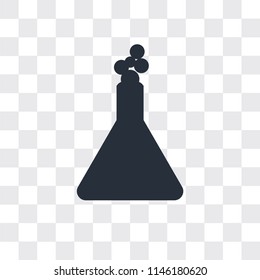 Flask vector icon isolated on transparent background, Flask logo concept