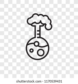 Flask vector icon isolated on transparent background, Flask logo concept