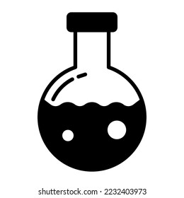 flask vector icon isolated on white background