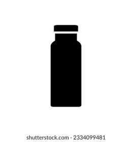 Flask vector icon. Thermos illustration sign. Bottle symbol or logo.