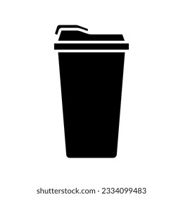 Flask vector icon. Thermos illustration sign. Bottle symbol or logo.