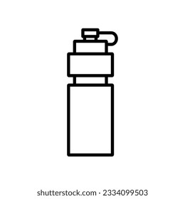 Flask vector icon. Thermos illustration sign. Bottle symbol or logo.