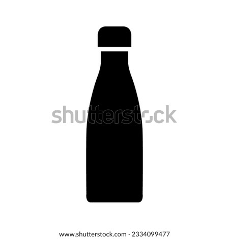 Flask vector icon. Thermos illustration sign. Bottle symbol or logo.