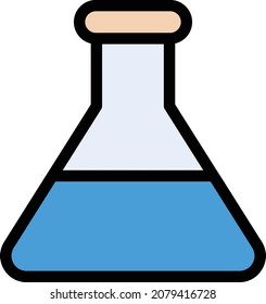 flask vector illustration isolated on a transparent background. stroke vector icons for concept or web graphics.