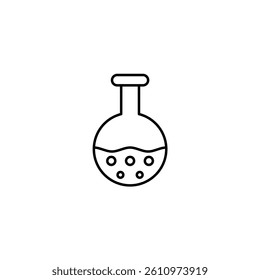 Flask vector illustration line icon icons design