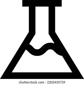 Flask Vector illustration on a transparent background.Premium quality symmbols.Stroke vector icon for concept and graphic design.