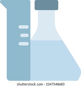 flask Vector illustration on a transparent background. Premium quality symmbols. Line Color vector icons for concept and graphic design. 