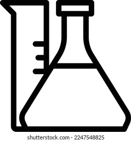 flask  Vector illustration on a transparent background. Premium quality symmbols. Thin line vector icons for concept and graphic design.