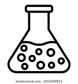 Flask Vector Line Icon Design