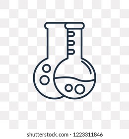 Flask vector outline icon isolated on transparent background, high quality linear Flask transparency concept can be used web and mobile