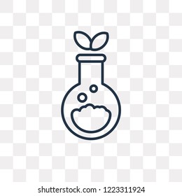 Flask vector outline icon isolated on transparent background, high quality linear Flask transparency concept can be used web and mobile