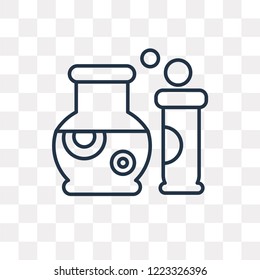 Flask vector outline icon isolated on transparent background, high quality linear Flask transparency concept can be used web and mobile