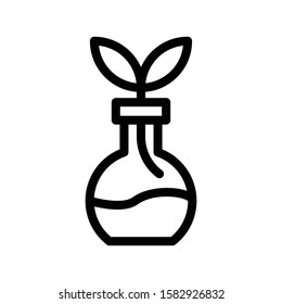 flask vector thin line   icon 