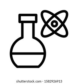 flask vector thin line   icon 