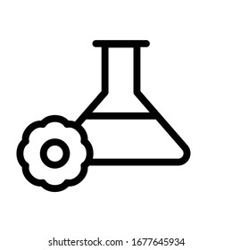 flask vector thin line icon 