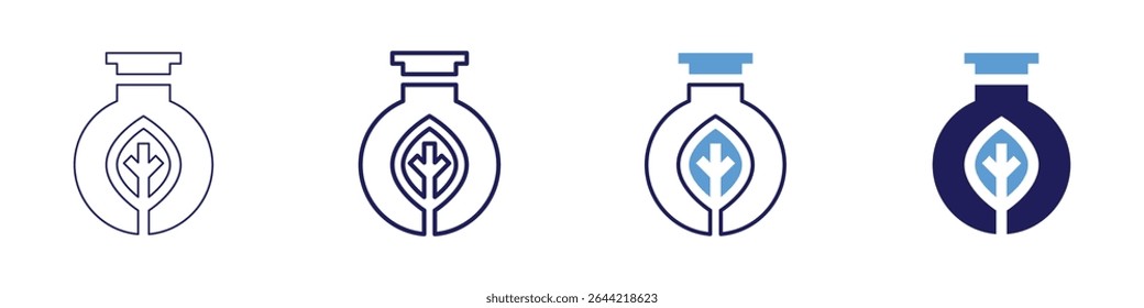 Flask views icon in 4 different styles. Thin Line, Line, Bold Line, Duotone. Duotone style. Editable stroke.