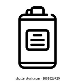 flask vintage line icon vector. flask vintage sign. isolated contour symbol black illustration