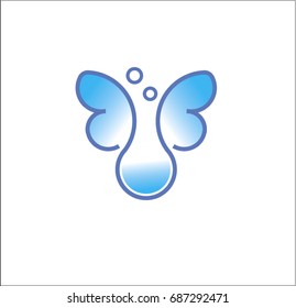 Flask wings logotype