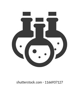 flask of witch potion, Halloween related, glyph icon design