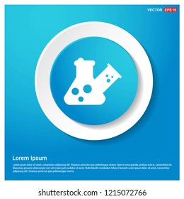 Flasks Icon Abstract Blue Web Sticker Button - Free vector icon
