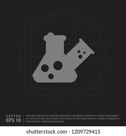 Flasks Icon - Black Creative Background 