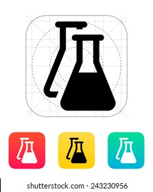 Flasks icon on white background.. Vector illustration.