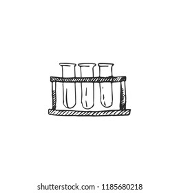 flasks isolated on white background, vector illustration